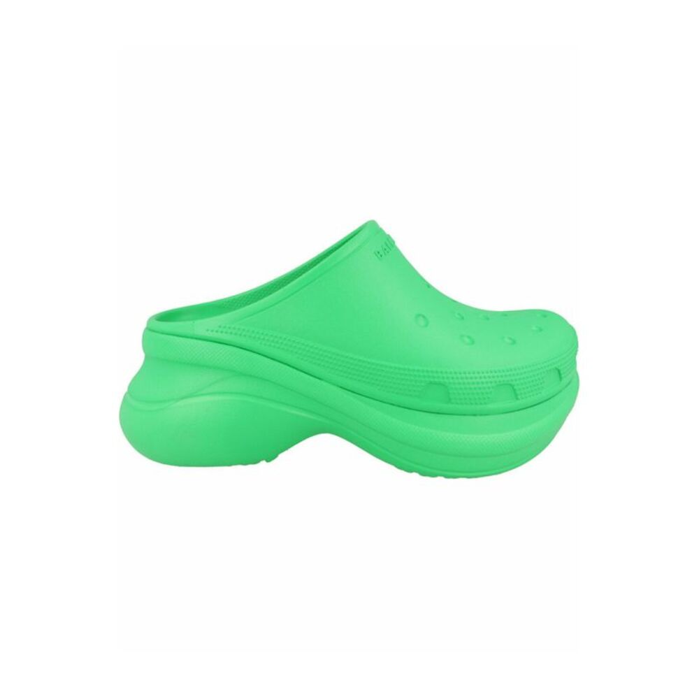 Balenciaga x Crocs Platform Rubber Mules Green Womens